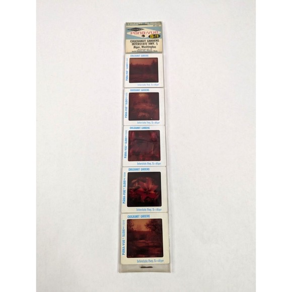 Vintage GAF Pana-Vue Slides Chuckanut Gardens Alger Washington Lot of 5 PV125 - Picture 1 of 10